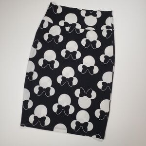 Minnie Mouse Disney Lularoe Cassie Black and White Pencil Skirt